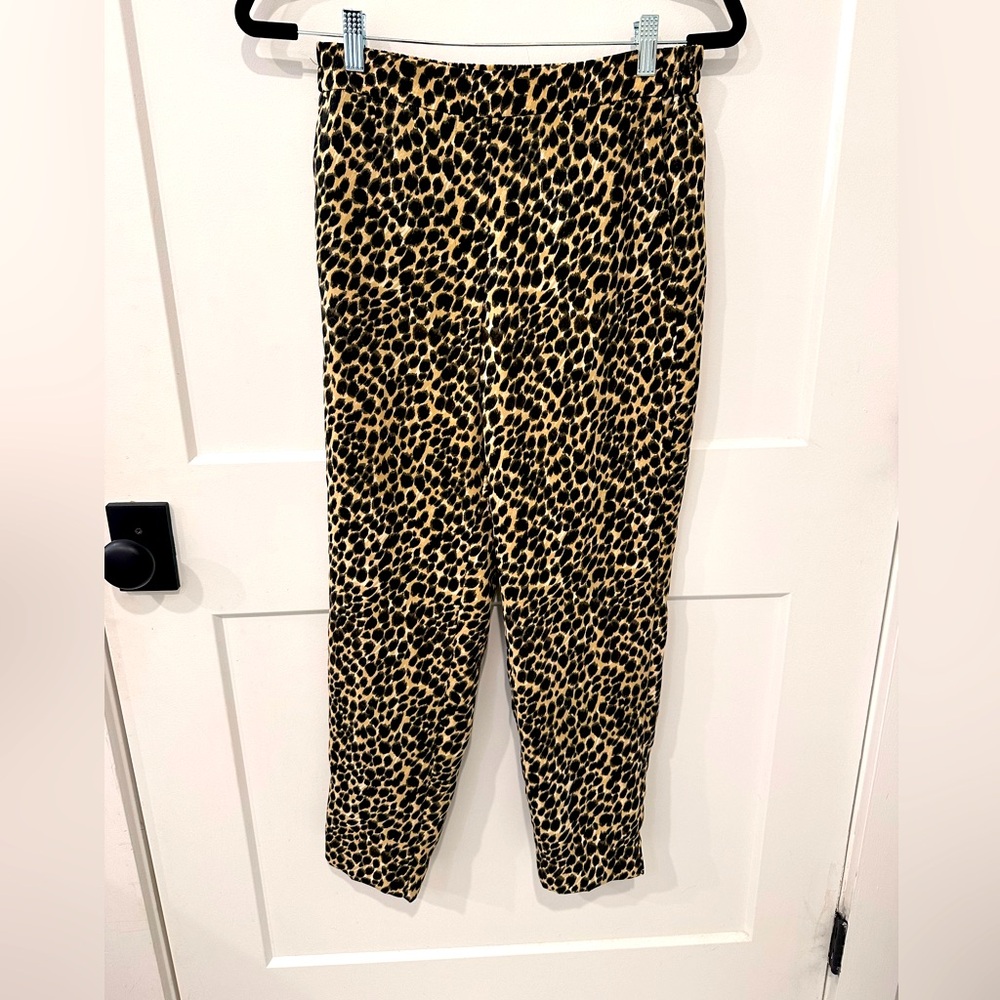 J Crew Jamie Pant. Leopard print. Great condition!